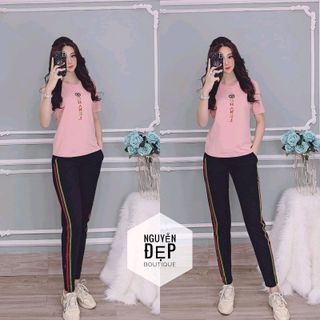 Đồ bộ cotton chạy viền
