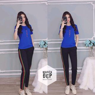 Đồ bộ cotton chạy viền