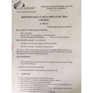 BỘ TEST NƯỚC HOA CHARME 20 MÙI