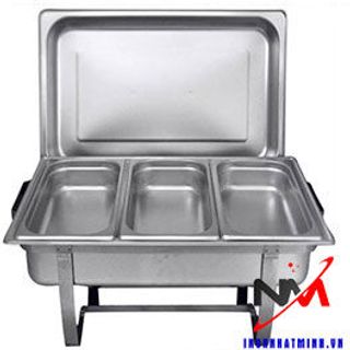 Nồi Hâm Nóng Buffet Giá Rẻ 3 Ngăn Nắp Rời