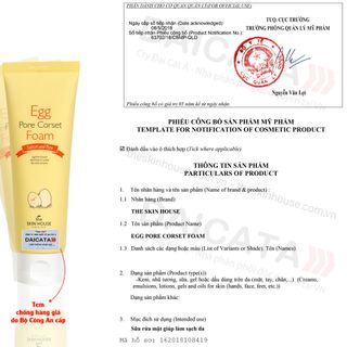 Sữa rửa mặt tạo bọt giúp se khít lỗ chân lông The Skin House