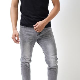 Quần jean nam xám wash CELEB 9D11