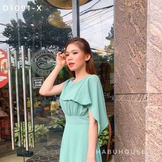 Đầm voan vai bèo
