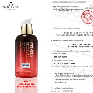 Nước hoa hồng thảo dược giúp cải thiện lão hóa da do tác động của môi trường The Skin House