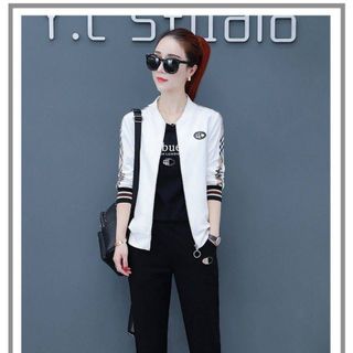 Đồ bộ thể thao phối sọc caro TT280 Set 3 món