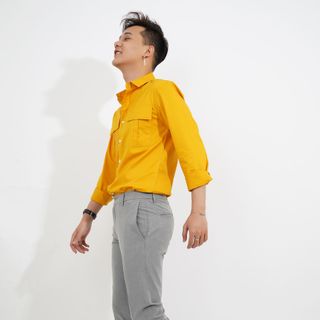 Áo sơ mi nam vàng túi hộp CELEB 9M16