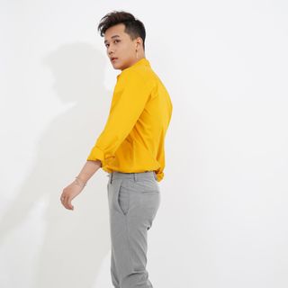 Áo sơ mi nam vàng túi hộp CELEB 9M16