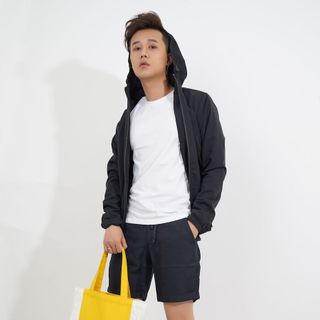 Áo khoác nam đen lỗ CELEB 9K35