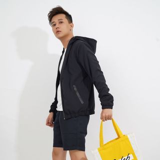 Áo khoác nam đen lỗ CELEB 9K35
