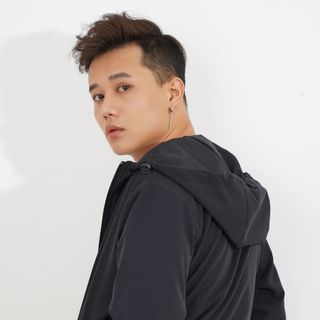 Áo khoác nam đen lỗ CELEB 9K35