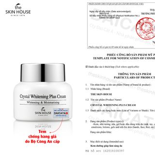 Kem dưỡng giúp làm trắng da và mờ vết nám The Skin House