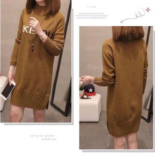 Đầm len họa tiết đính hạt