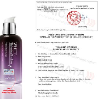 Sữa dưỡng giúp se khít lỗ chân lông và làm sáng da The Skin House