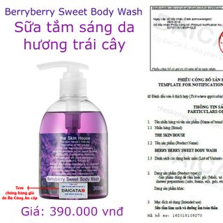 Sữa tắm sáng da hương trái cây The Skin House