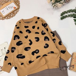 Set áo len hoạ tiết váy