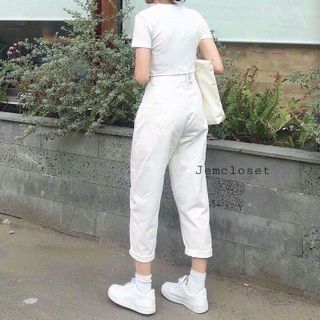 Quần Baggy kaki xếp li ống rộng