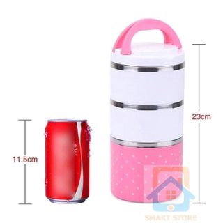 Cặp lồng cơm 3 tầng chấm bi