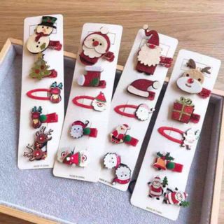Set 5 kẹp Noel cho bé gái