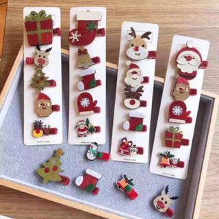 Set 5 kẹp Noel cho bé gái