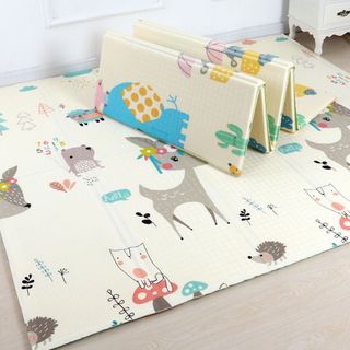 Thảm trải sàn xốp XPE 2 mặt phủ Silicone Hàn Quốc mẫu đẹp chống thấm tuyệt đối chống ngã cho bé tập bò