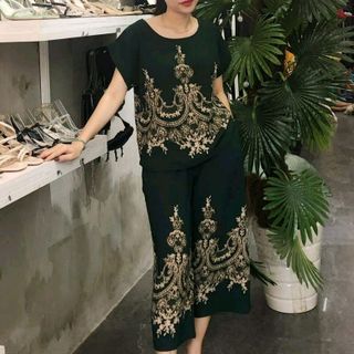 Đồ bộ trung niên ống rộng cao cấp