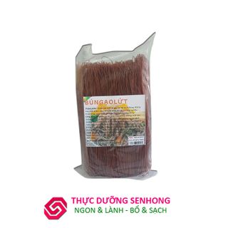 Bún gạo lứt đỏ sợi tròn - gói 500gr - bún gạo lứt khô