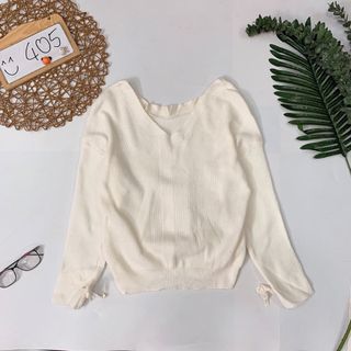 Áo len nơ Chất len kim tay nơ xinh xắn