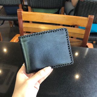 Ví ngang da trơn may chỉ MS NB-1022