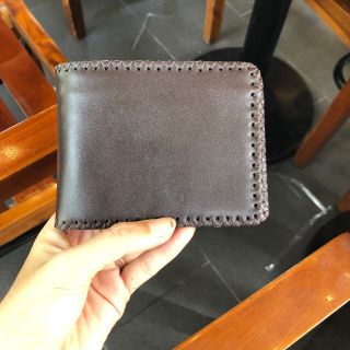 Ví ngang da trơn may chỉ MS NB-1022