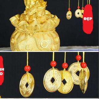 Cây kim tiền phát tài phát lộc đế túi tiền 16 cành phong thủy trang trí ngày tết