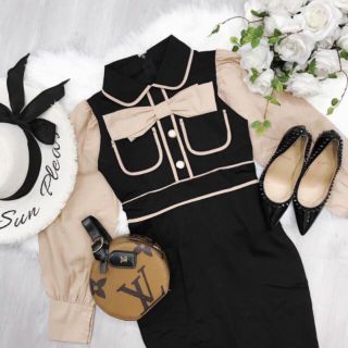 Đầm Nữ Ôm Body Thun Uni - Phối Voan