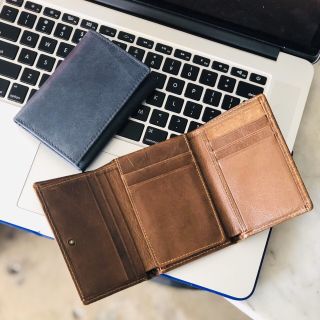Ví đứng da bò sáp cao cấp