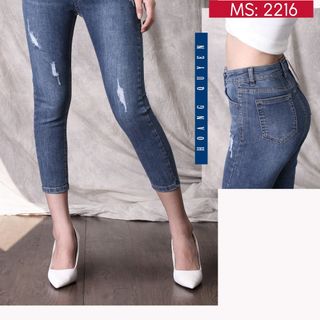 Quần jeans nữ 8 tấc cao cấp mới Anfa