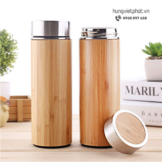 Bình Giữ Nhiệt Gỗ 450 ML