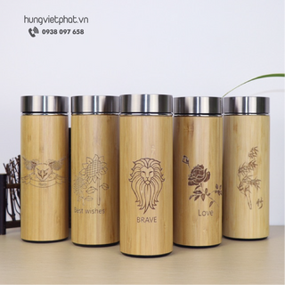 Bình Giữ Nhiệt Gỗ 450 ML