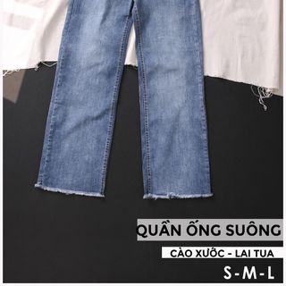 Quần jean nữ cao cấp ống xuông Anfa
