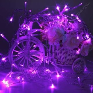Dây led trang trí noel không chớp 8m- Tím/Hồng