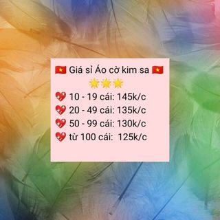 Áo cờ VN kim sa 2 lớp