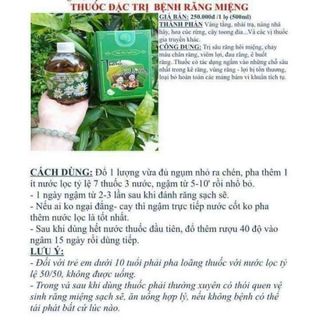 Nước súc miệng thanh mộc hương