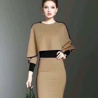 đầm body phối viền