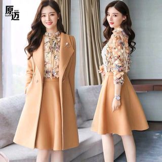 set đầm áo khoác