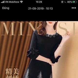 đầm thun thêu