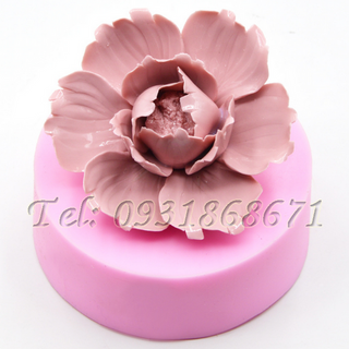 Khuôn rau câu silicon mẫu đơn 3 tầng cánh cúp - Mã số 246