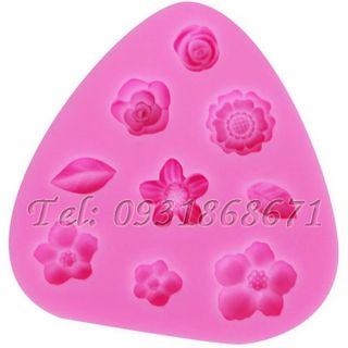 Khuôn rau câu silicon các loại hoa - Mã số 190