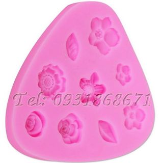 Khuôn rau câu silicon các loại hoa - Mã số 190