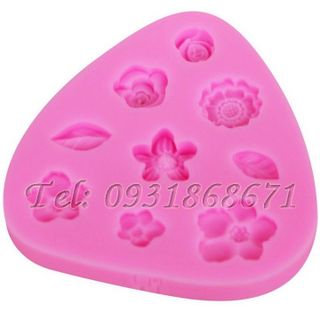 Khuôn rau câu silicon các loại hoa - Mã số 190