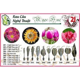 Dụng cụ làm rau câu 3D – Bộ số 21 - Tặng kèm kim nhụy