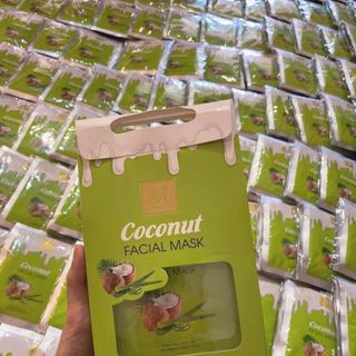 Hộp Mặt nạ Dừa coconut facial mask dưỡng da trắng sáng Hộp 6 gói giá sỉ