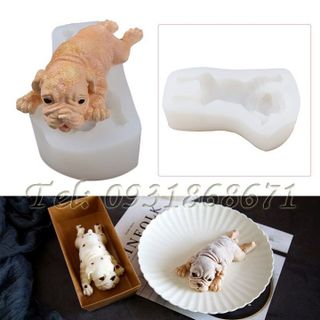 Khuôn rau câu silicon chó mặt xệ - Mã số 241