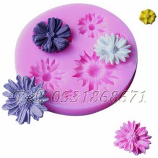 Khuôn rau câu silicon các loại hoa - Mã số 16